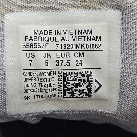 Converse Womens CT All Star Madison Ox 558557F Gray Casual Shoes Size 7 Sneakers - Picture 7 of 7